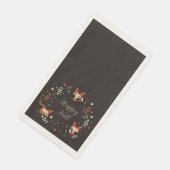 Herfst Foxes met aanpasbare tekst Servet (Hoek)