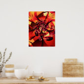 Herfst FRACTAL Boom Poster (Keuken)