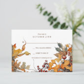 Herfst Frame Response Card RSVP Kaartje (Staand voorkant)
