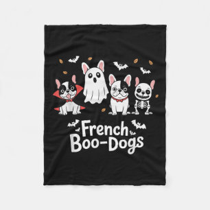 Herfst Franse Bulldog Halloween Franse Boo Dogs Fu Fleece Deken