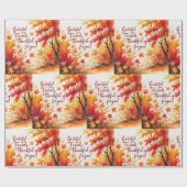 Herfst Friendsgiving Cadeaupapier (Vlak)