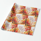 Herfst Friendsgiving Cadeaupapier (Uitgerold)