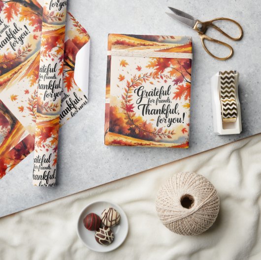 Herfst Friendsgiving Cadeaupapier (Crafts)