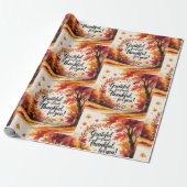 Herfst Friendsgiving Cadeaupapier (Uitgerold)