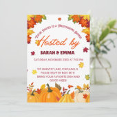Herfst Friendsgiving Dinner Design Kaart (Staand voorkant)