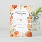 Herfst Friendsgiving Thanksgiving Feest Kaart (Staand voorkant)