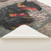 Herfst Friesian Horse Sherpa Deken (3/4)