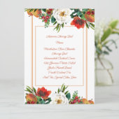 Herfst Fruit, Bessen en Bloemen Menu Kaart (Staand voorkant)