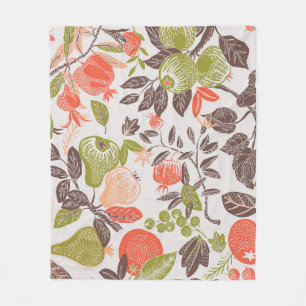 Herfst fruit decoratieve tegel ontwerp. fleece deken