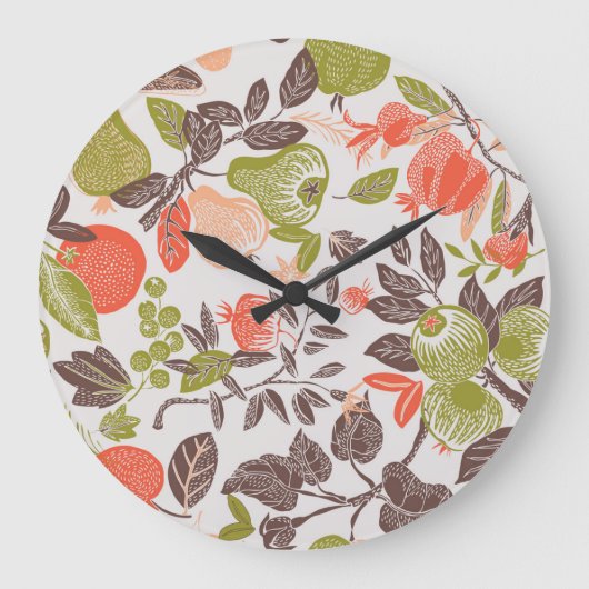 Herfst fruit decoratieve tegel ontwerp. grote klok (Voorkant)