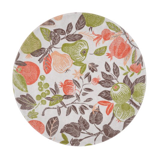 Herfst fruit decoratieve tegel ontwerp. snijplank (Voorkant)