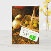 Herfst Fruit Scene Kaart (Gele Bloem)