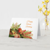 Herfst Fruits and Berries Birthday Card Kaart (Gele Bloem)