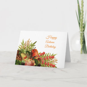 Herfst Fruits and Berries Birthday Card Kaart