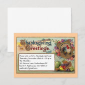 Herfst Fruits en Turkije  Thanksgiving Kaart (Voorkant / Achterkant)