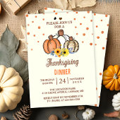 Herfst Fumpkin Thankgiving Dinner Party Uitnodigin Kaart