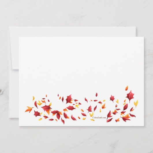 Herfst Fun Kids Verjaardagsfeestje Kaart (Achterkant)