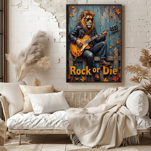 Herfst Fusion: het volkslied van Lion's Grunge Poster