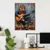 Herfst Fusion: het volkslied van Lion's Grunge Poster (Thuiskantoor)
