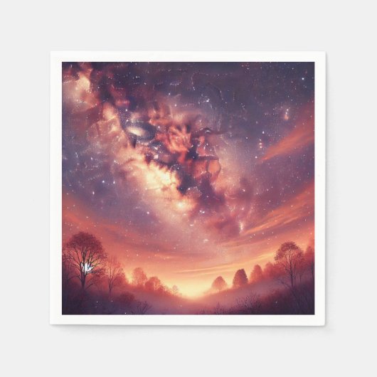 Herfst Galaxy Melkweg Decoupage servetten (Voorkant)