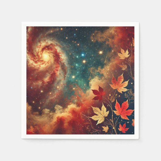 Herfst Galaxy Nebula Wolken Decoupage Servetten (Voorkant)