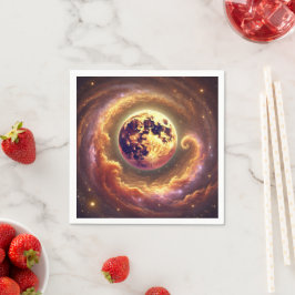Herfst Galaxy Oogst Maan Decoupage Servetten