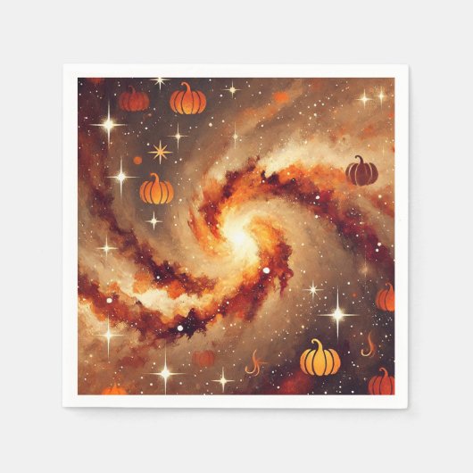 Herfst Galaxy Pumpkin Spice Decoupage Servetten (Voorkant)