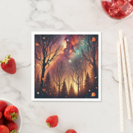 Herfst Galaxy Twilight Forest Decoupage servetten