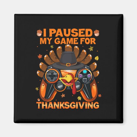 Herfst Gaming Controller Turkije Grappig Jongen Ki Magneet (Voorkant)
