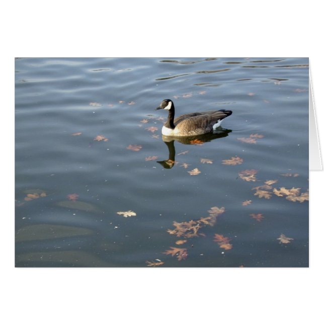 Herfst Gans kaart (Voorkant Horizontaal)