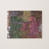 Herfst ganzen met rode en Oranje bladeren Legpuzzel (Horizontaal)