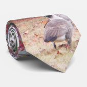 Herfst ganzen met rode en Oranje bladeren Stropdas (Opgerold)