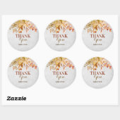 Herfst Garden Wedding Hartelijk dank Ronde Sticker (Vel)
