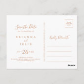 Herfst Garden Wildflower Bewaar de datum Briefkaart (Achterkant)