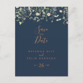 Herfst Garden Wildflower Bewaar de datum Briefkaart (Voorkant)