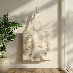 Herfst Garden Wildflower Bruidsmeisje Canvas tas