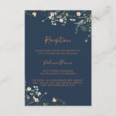 Herfst Garden Wildflower bruiloft receptie Informatiekaartje (Voorkant)