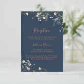 Herfst Garden Wildflower bruiloft receptie Informatiekaartje (Staand voorkant)