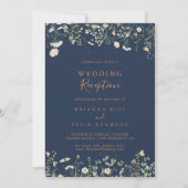 Herfst Garden Wildflower bruiloft receptie Kaart (Voorkant)