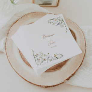 Herfst Garden Wildflower bruiloft servet