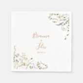 Herfst Garden Wildflower bruiloft servet (Voorkant)