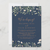 Herfst Garden Wildflower Elopement receptie Kaart (Voorkant)