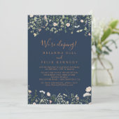 Herfst Garden Wildflower Elopement receptie Kaart (Staand voorkant)