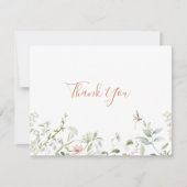 Herfst Garden Wildflower Flat Wedding Bedankkaart (Voorkant)