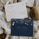 Herfst Garden Wildflower Menu Keuze RSVP Briefkaar