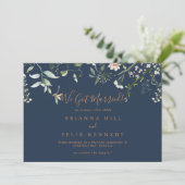 Herfst Garden Wildflower Minimalist Elopement Aankondiging (Staand voorkant)