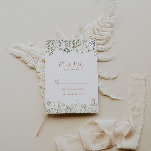 Herfst Garden Wildflower Minimalist RSVP