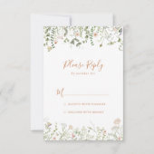 Herfst Garden Wildflower Minimalist RSVP (Voorkant)