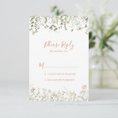 Herfst Garden Wildflower Minimalist RSVP (Staand voorkant)