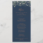 Herfst Garden Wildflower Minimalistisch Diner Menu (Voorkant)